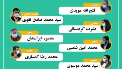 ترکیب کمیسیون خدمات شهری، بهداشت و محیط زیست شورای اسلامی شهر کرمان